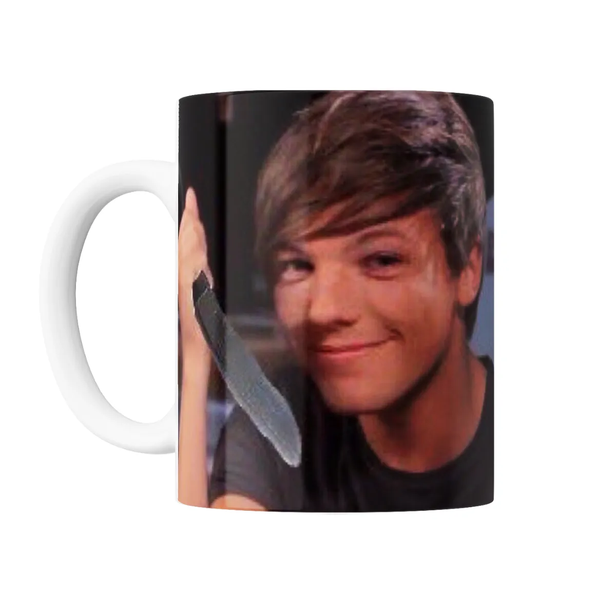 Taza de Cerámica Louis Tomlinson Meme Cuchillo - vista 2