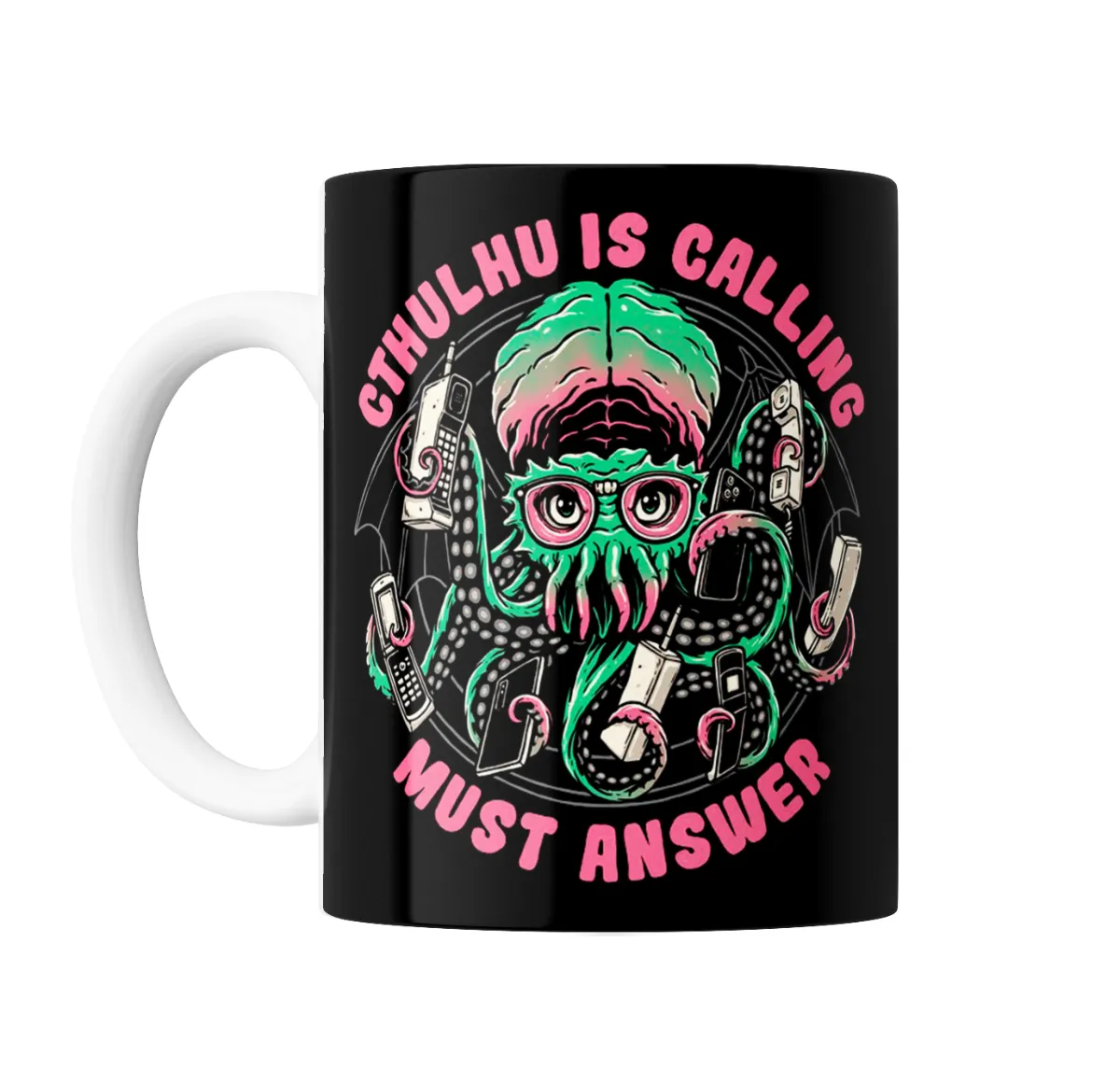 Taza de Cerámica Lovecraft Cthulhu Is Calling Must Answer - vista 2