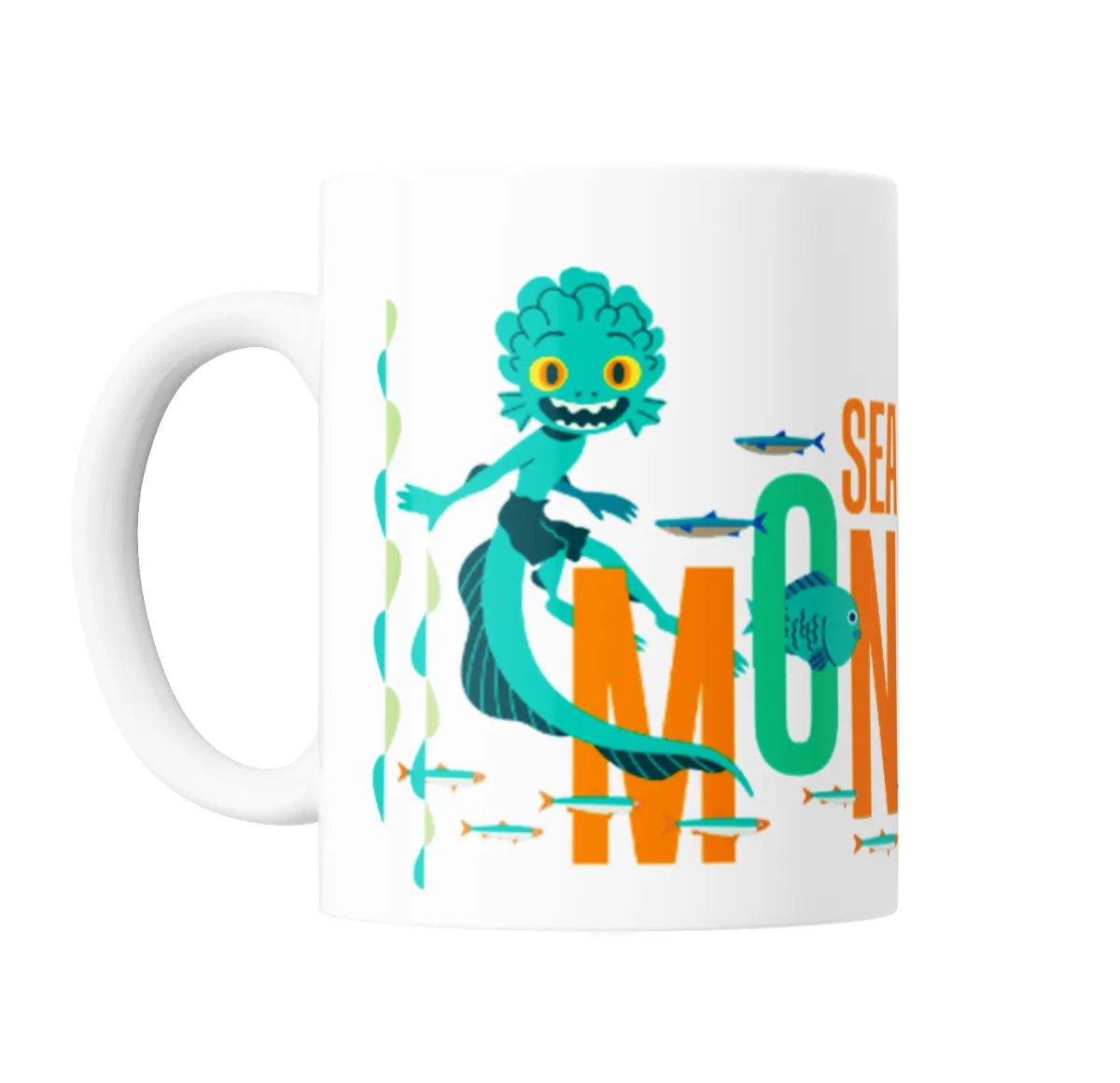 Taza de Cerámica Luca Sea Monsters Comin Through - vista 2