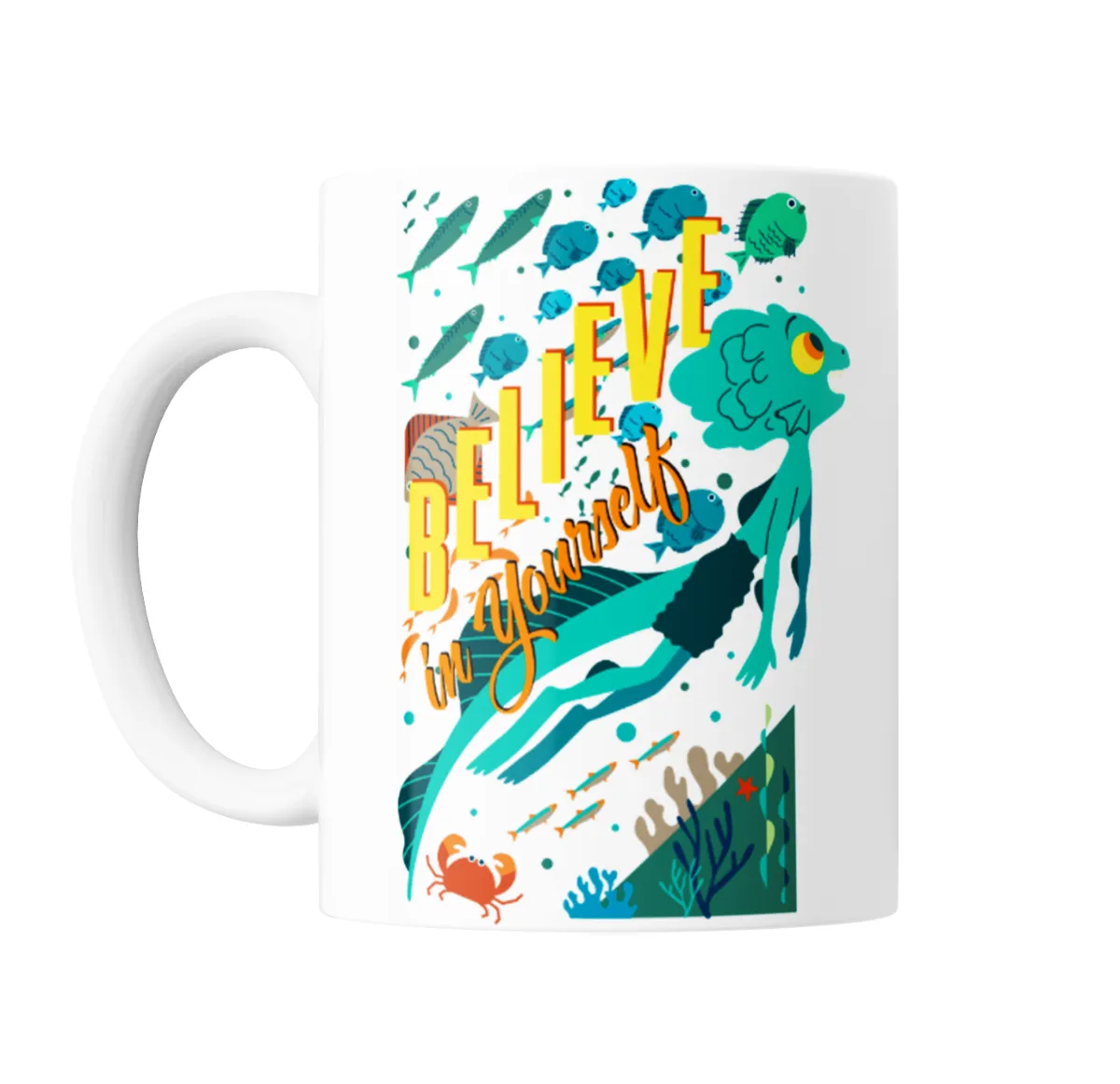 Taza de Cerámica Luca Believe in Yourself Mar y Peces - vista 2
