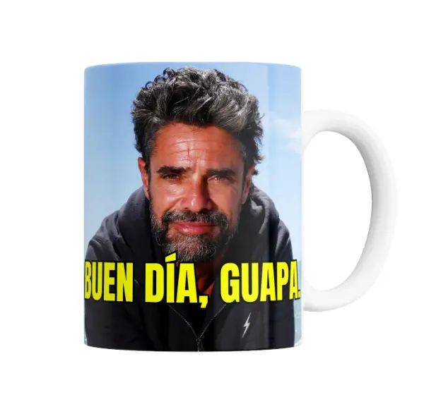 Taza de Cerámica Luciano Castro Buen Día Guapa