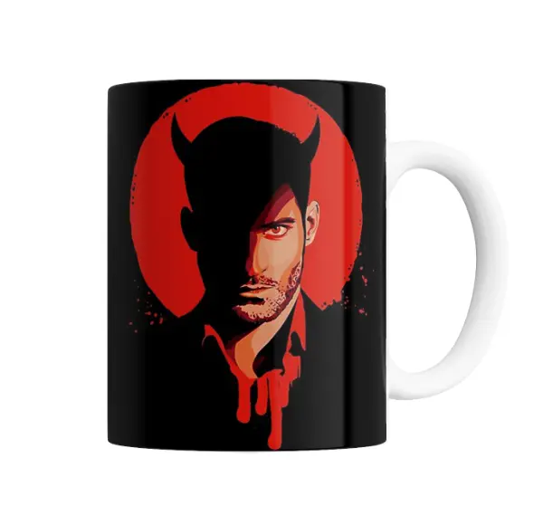 Taza de Cerámica Lucifer Morningstar Demonio Rojo