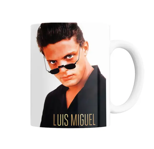Taza de Cerámica Luis Miguel Retrato con Lentes