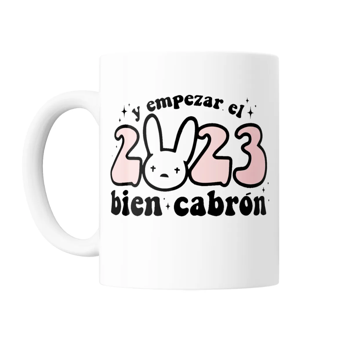Taza de Cerámica Bad Bunny y empezar el 2023 bien cabrón - vista 2