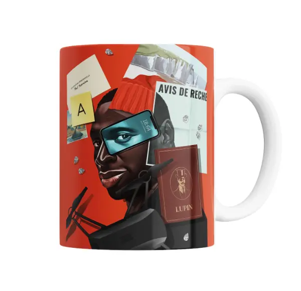 Taza de Cerámica Lupin Assane Diop Avis de Recherche