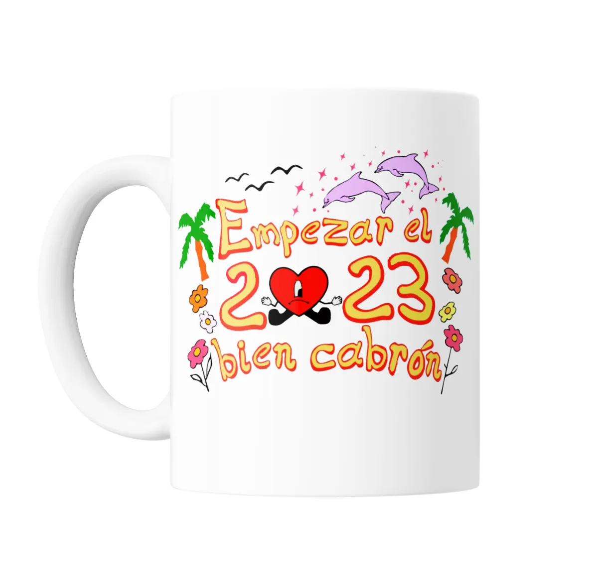 Taza de Cerámica Bad Bunny Empezar el 2023 bien cabrón - vista 2