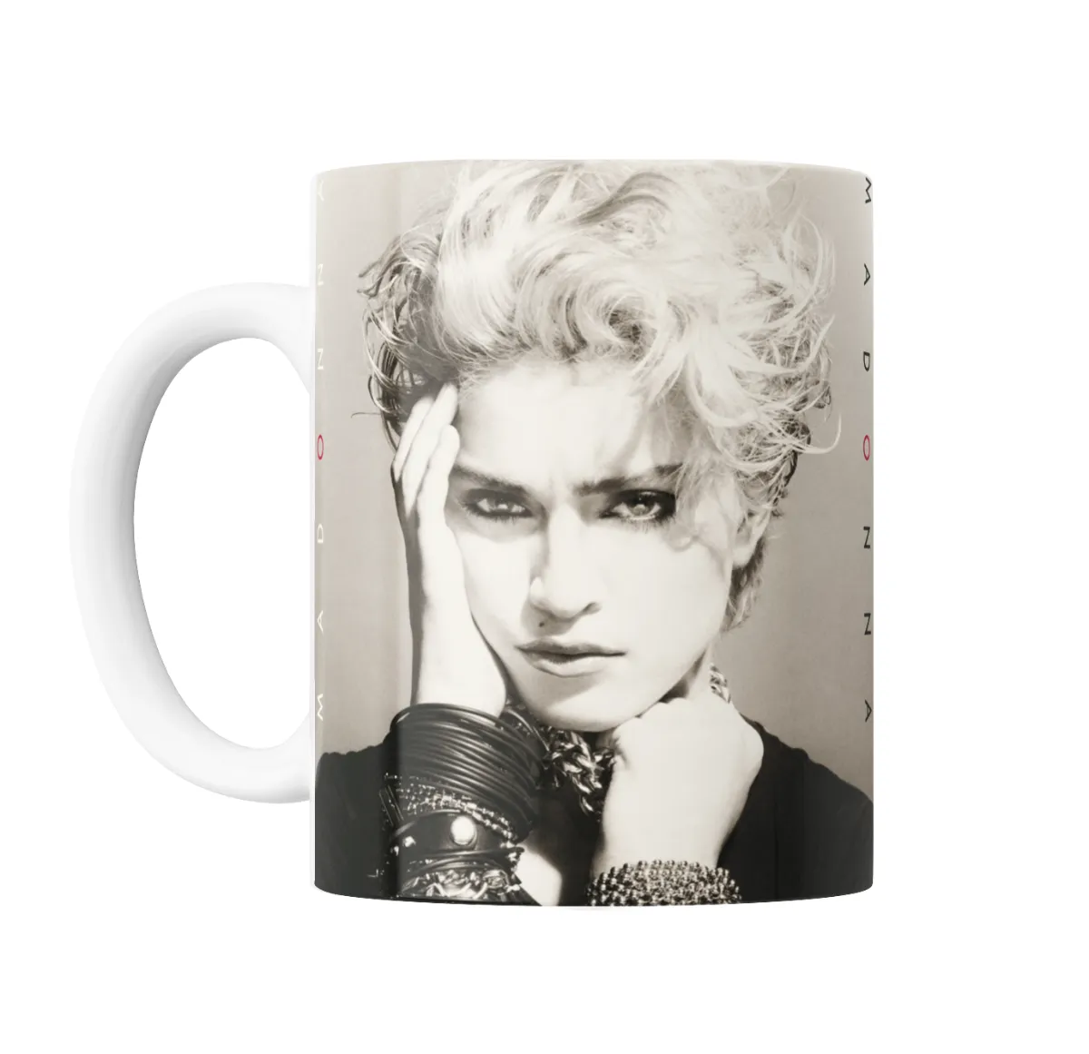 Taza de Cerámica Madonna Retrato Blanco y Negro - vista 2