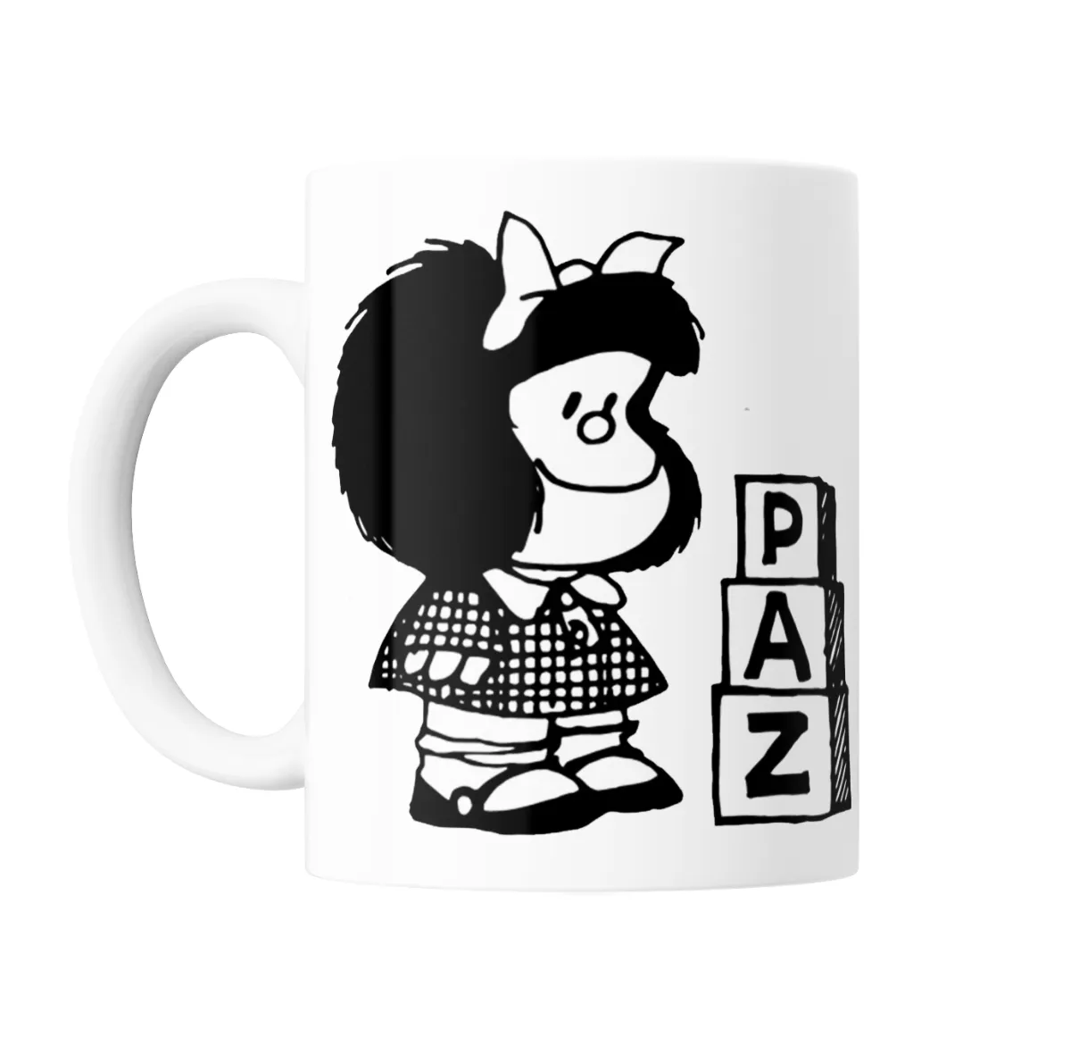 Taza de Cerámica Mafalda Paz con bloques - vista 2