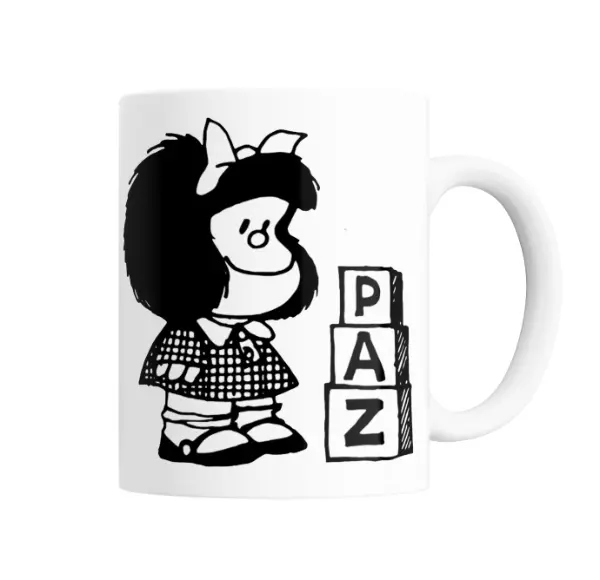 Taza de Cerámica Mafalda Paz con bloques