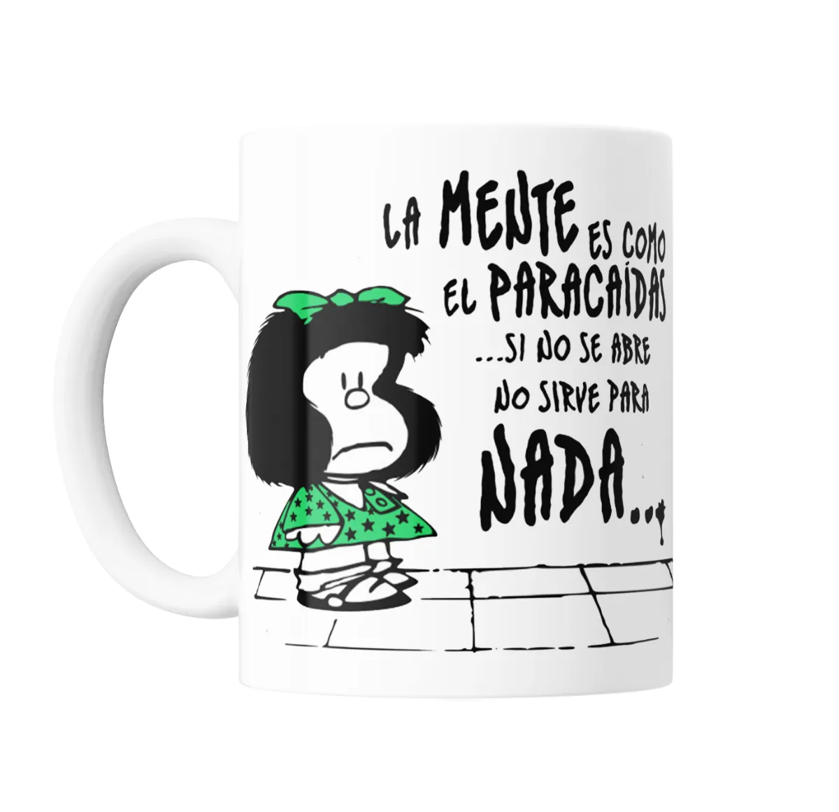 Taza de Cerámica Mafalda La Mente es como el Paracaídas - vista 2