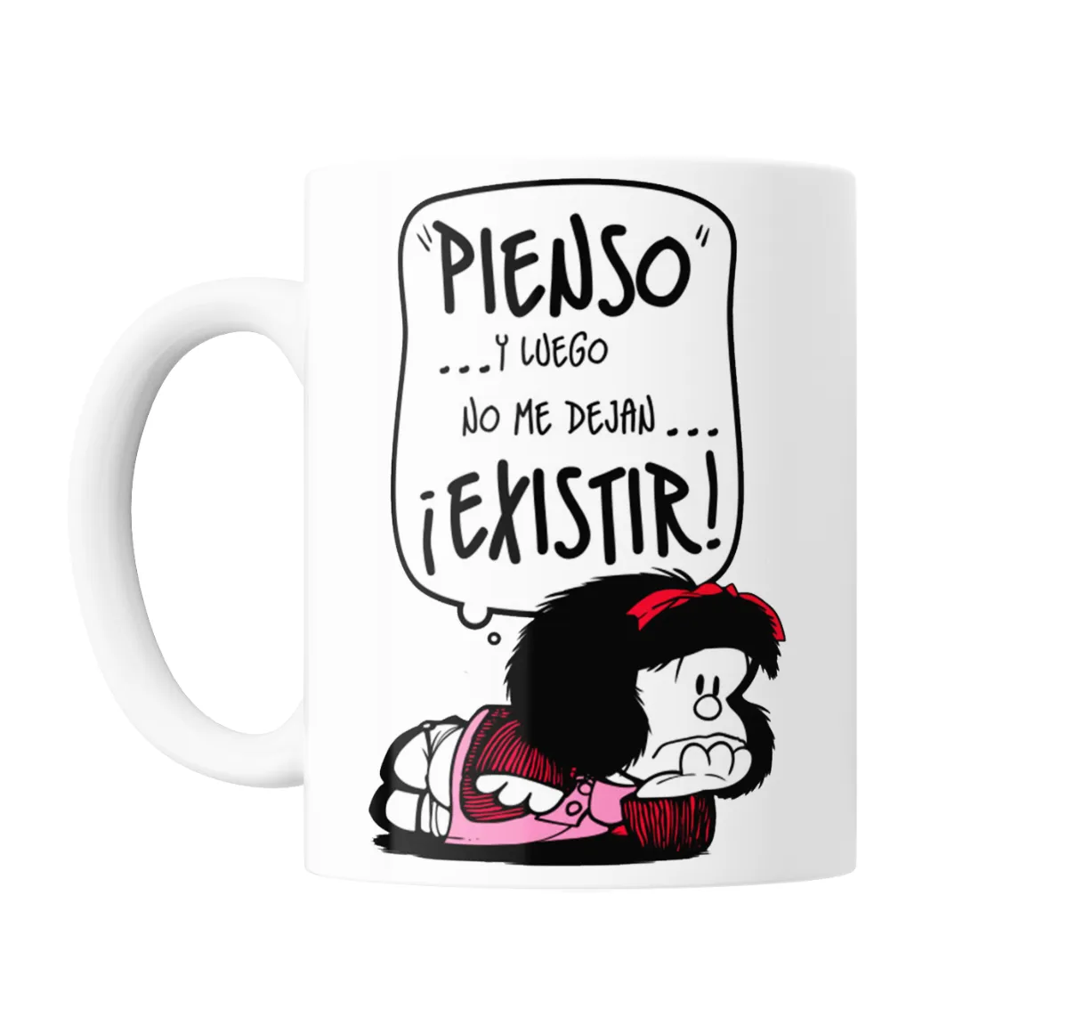 Taza de Cerámica Mafalda Pienso y luego no me dejan existir - vista 2
