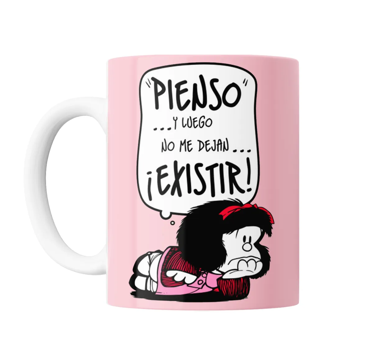 Taza de Cerámica Mafalda Pienso y luego no me dejan existir - vista 2