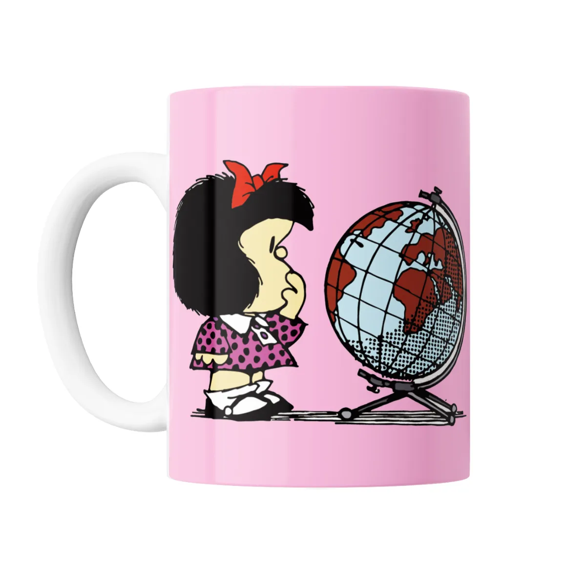 Taza de Cerámica Mafalda y el Globo Terráqueo - vista 2