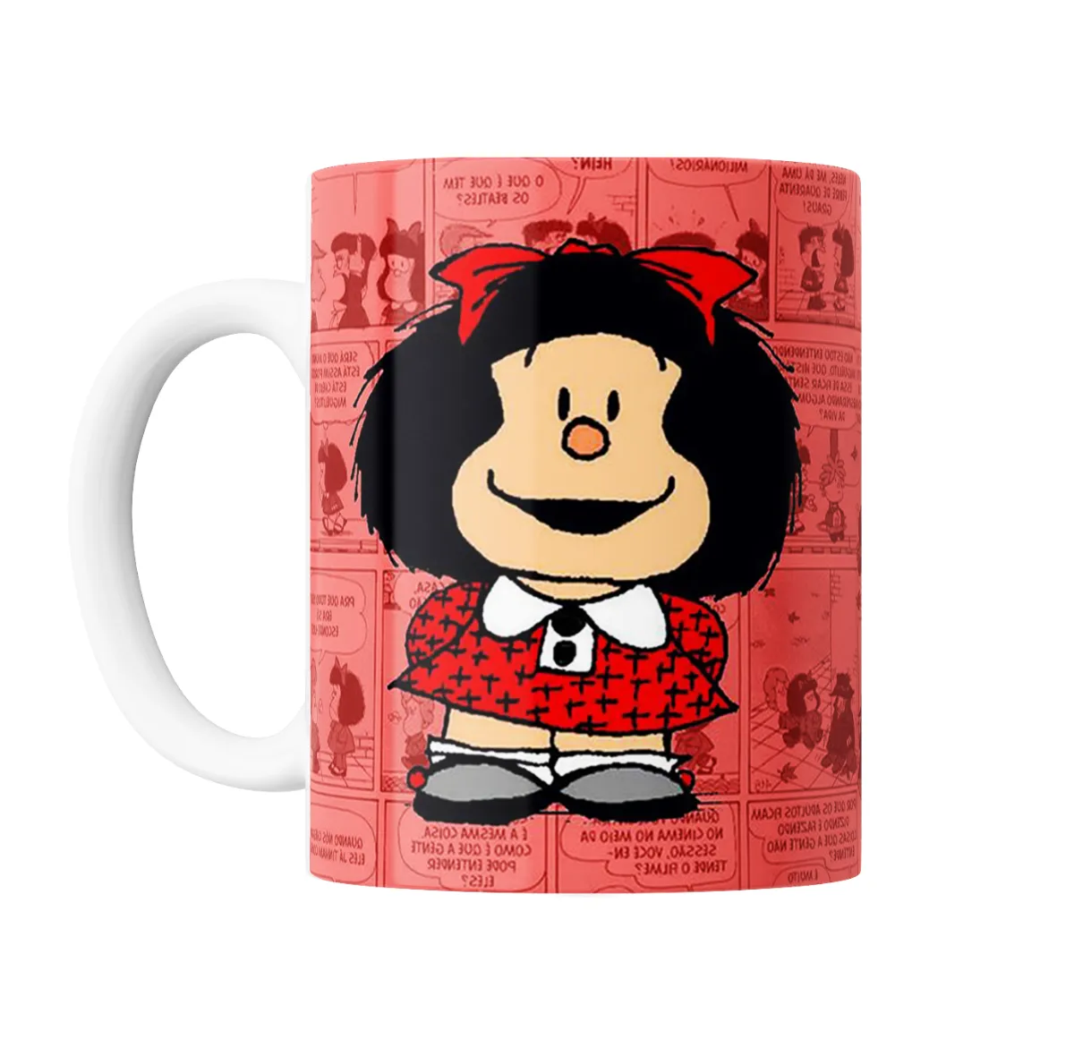 Taza de Cerámica Mafalda Tiras Rojas - vista 2