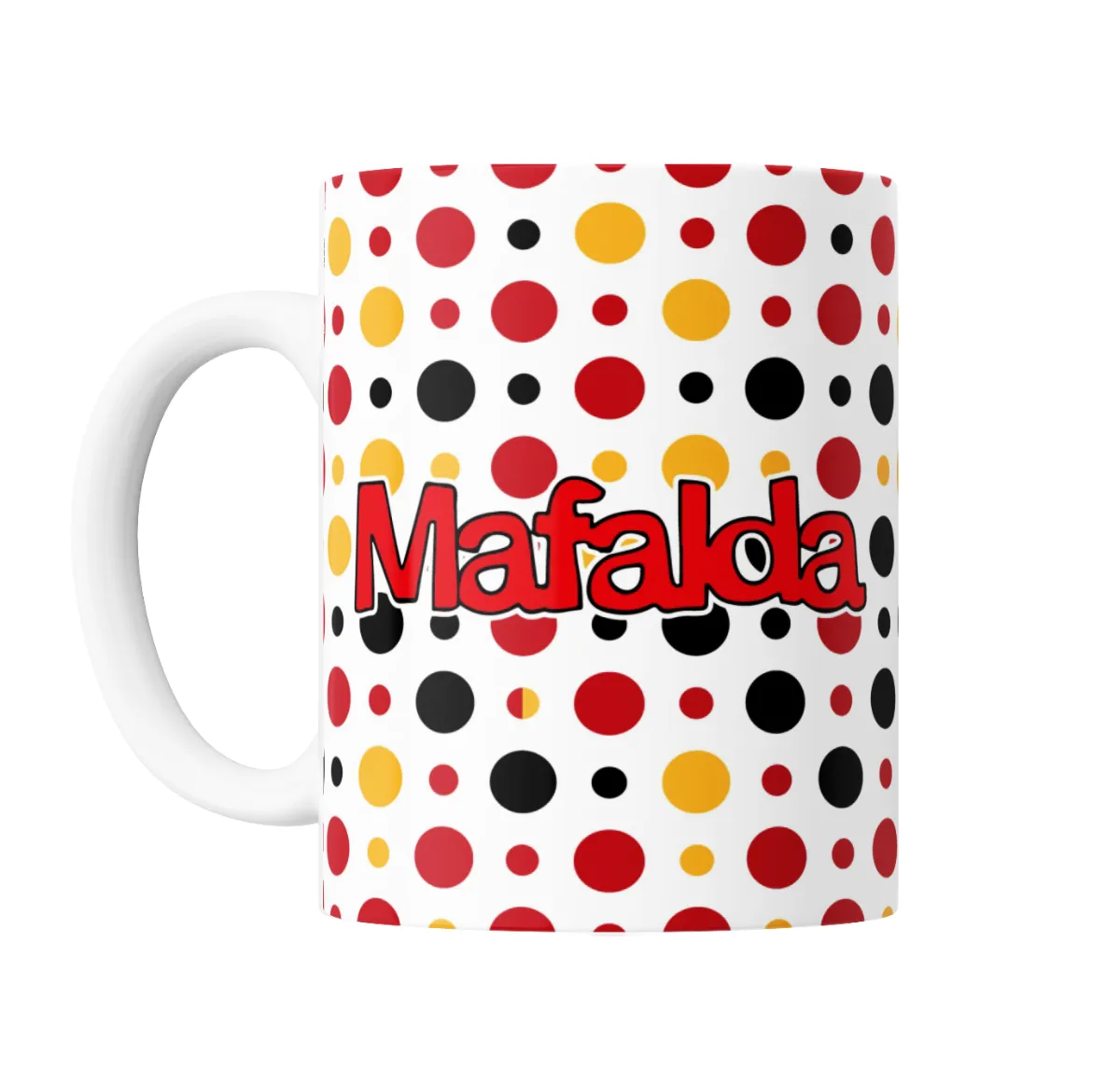 Taza de Cerámica Mafalda Corazones y Lunares - vista 2