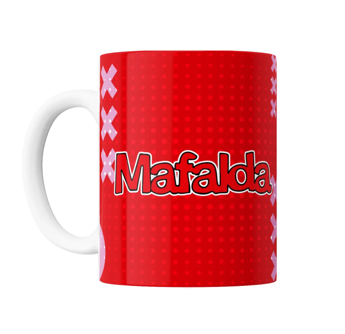 Taza de Cerámica Mafalda Mujer Maravilla Wow y WTF - vista 2