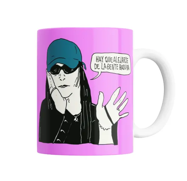Taza de Cerámica Mala Fama Hay que alejarse de la gente basura