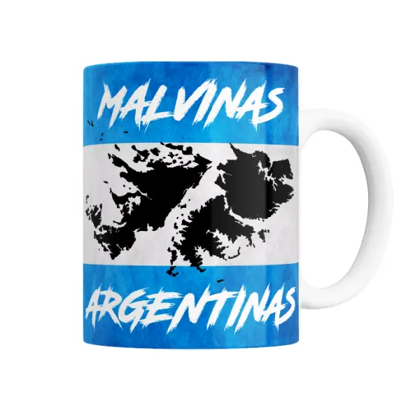 Taza de Cerámica Malvinas Argentinas Bandera y Mapa
