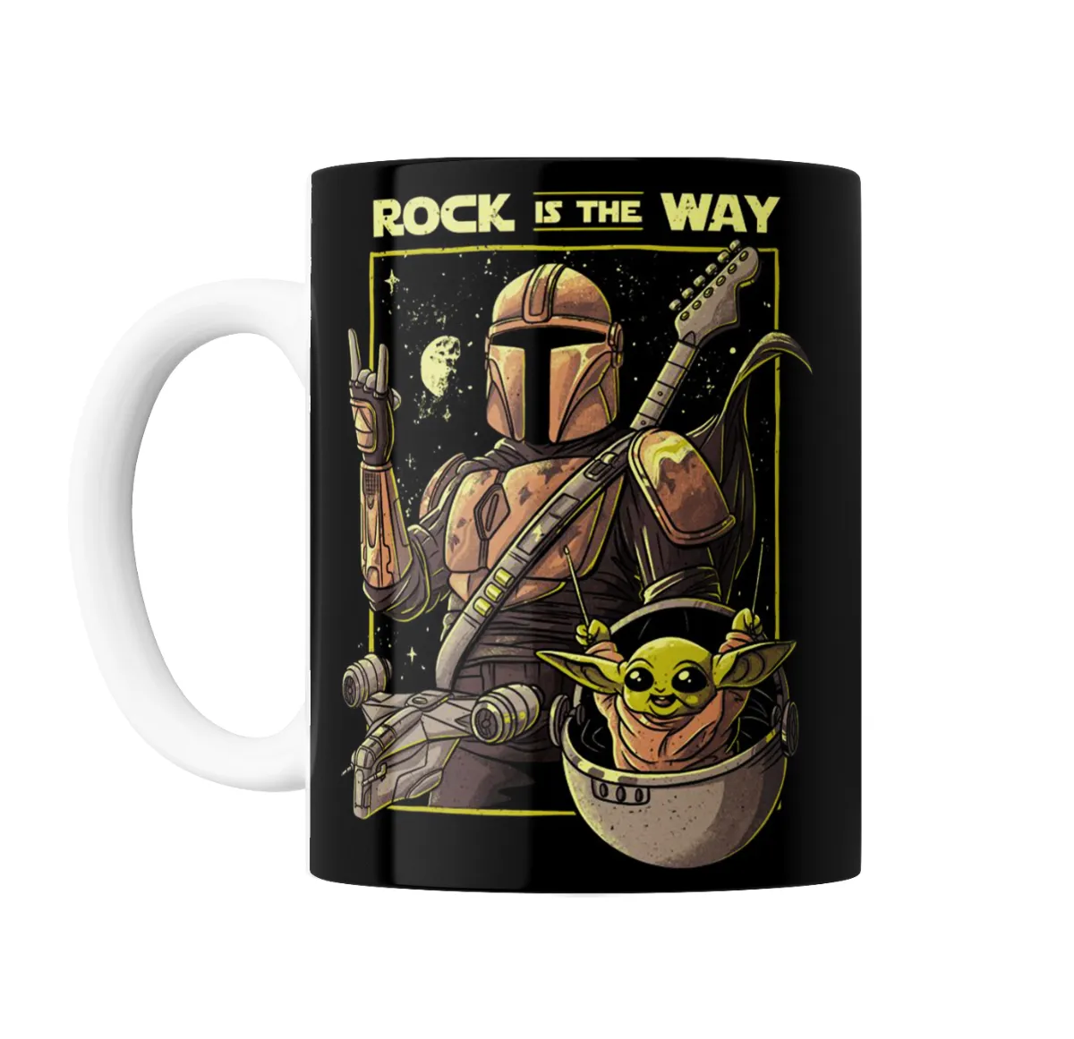 Taza de Cerámica Star Wars The Mandalorian Rock is the Way Baby Yoda - vista 2