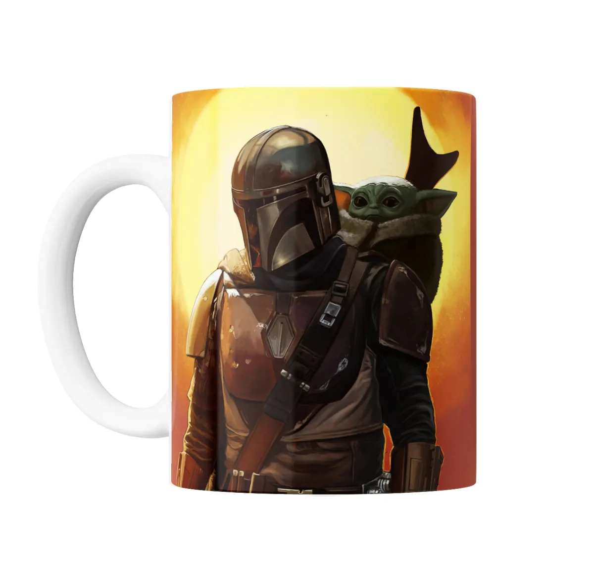 Taza de Cerámica The Mandalorian y Grogu Atardecer - vista 2