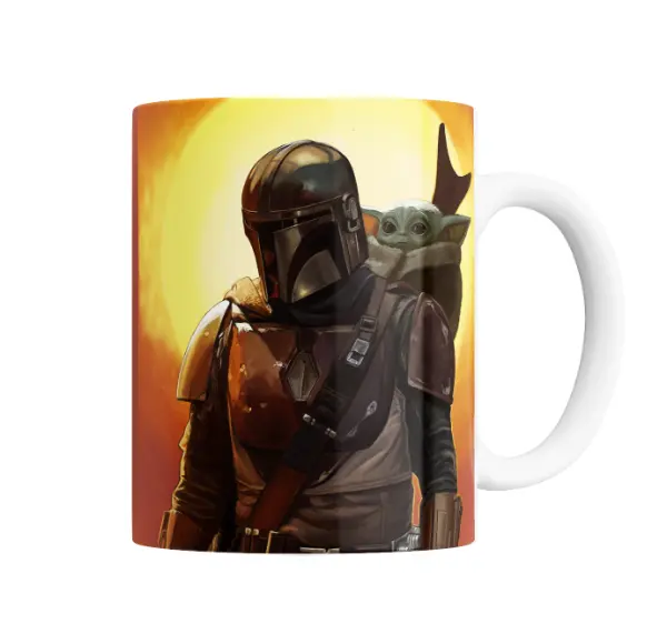 Taza de Cerámica The Mandalorian y Grogu Atardecer