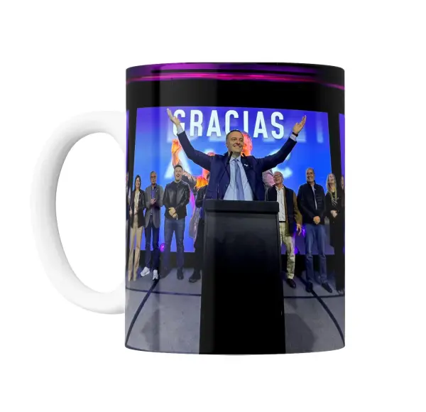 Taza de Cerámica Manuel Adorni Discurso Gracias