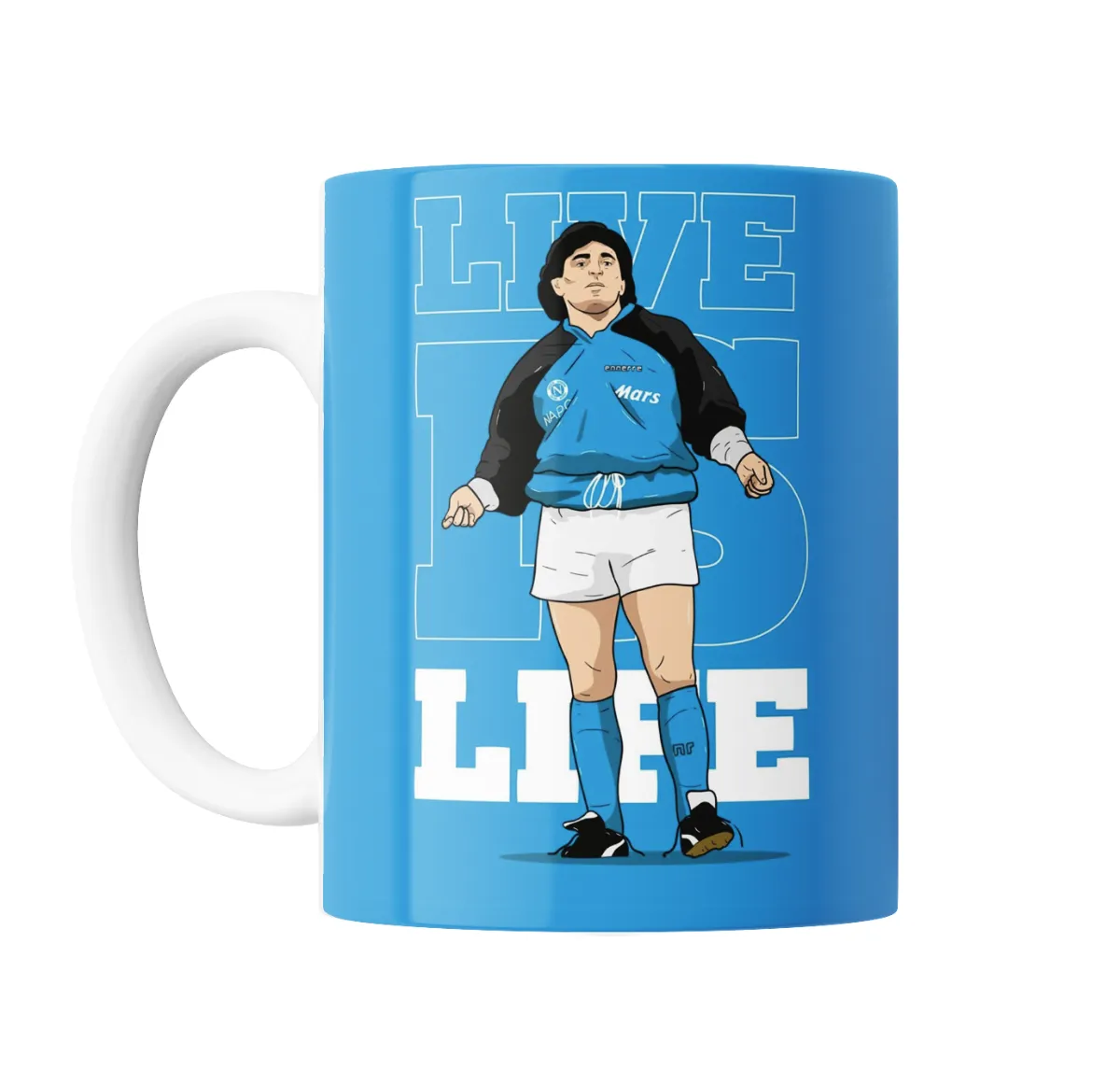 Taza de Cerámica Maradona Live Life Napoli - vista 2