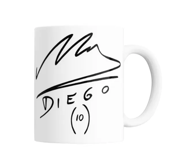 Taza de Cerámica Diego Maradona Firma (10)