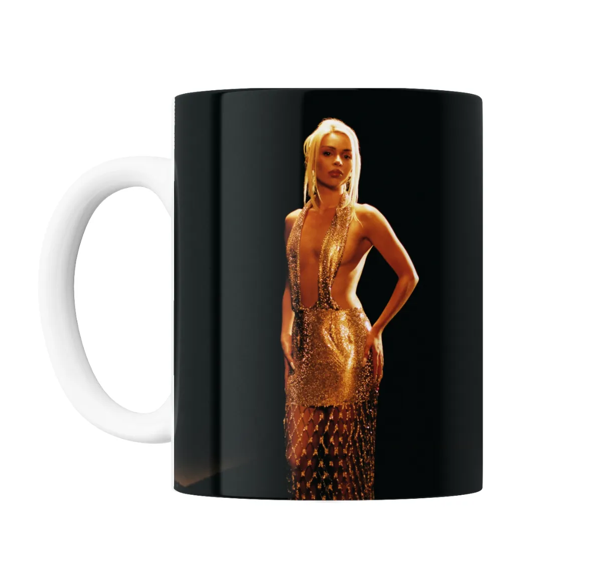 Taza de Cerámica Bad Gyal Vestido Dorado - vista 2