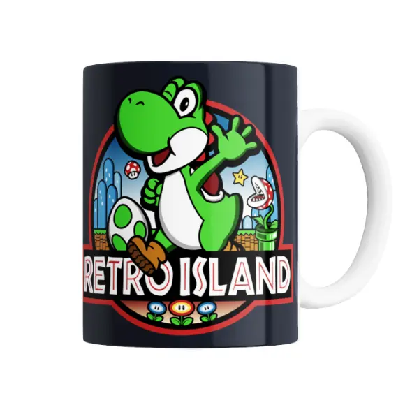 Taza de Cerámica Mario Bros Yoshi Retro Island