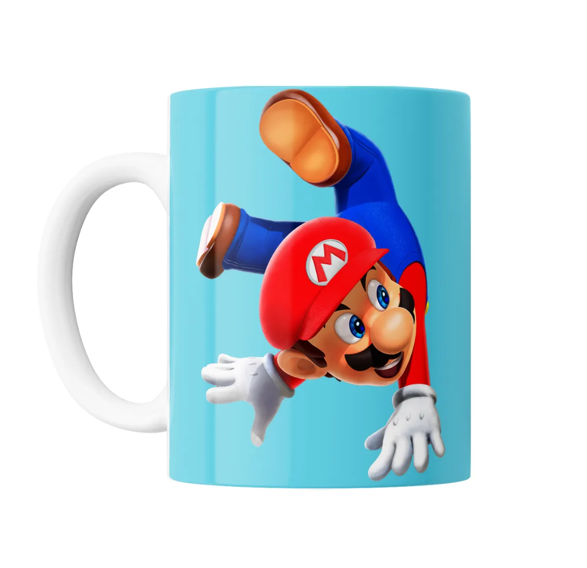 Taza de Cerámica Mario Bros Mario Haciendo Acrobacia - vista 2