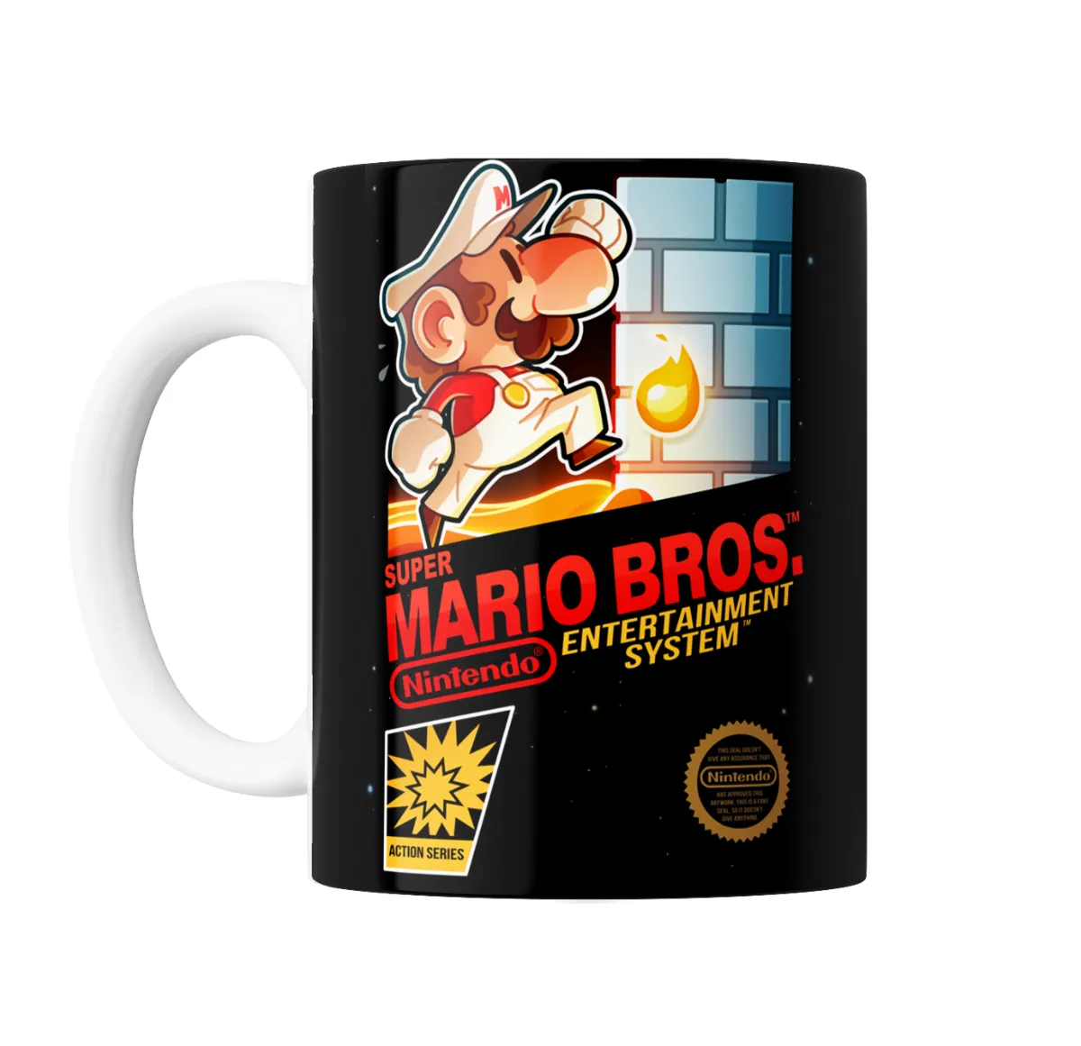 Taza de Cerámica Super Mario Bros Mario Fire Flower Cartucho NES - vista 2