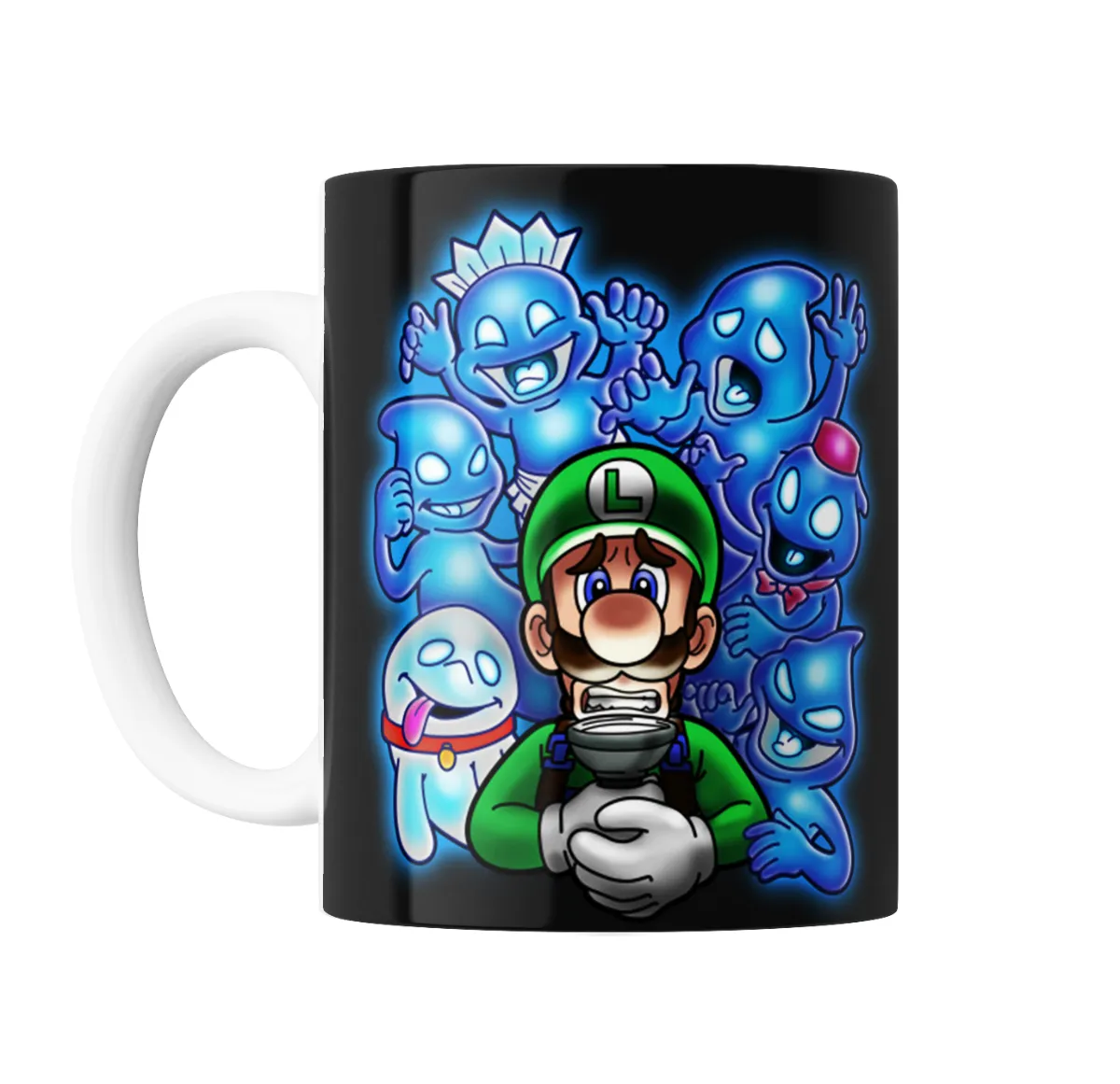 Taza de Cerámica Mario Bros Luigi's Mansion Luigi y los fantasmas - vista 2