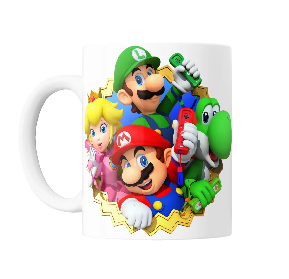 Taza de Cerámica Mario Bros Mario Luigi Peach y Yoshi - vista 2