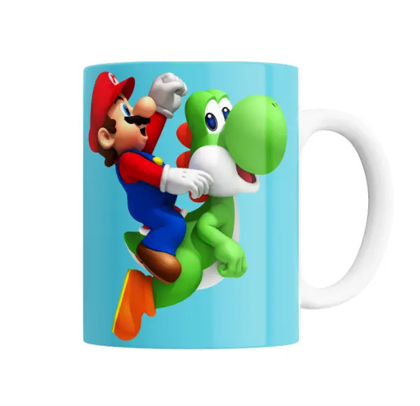 Taza de Cerámica Super Mario Bros Mario y Yoshi