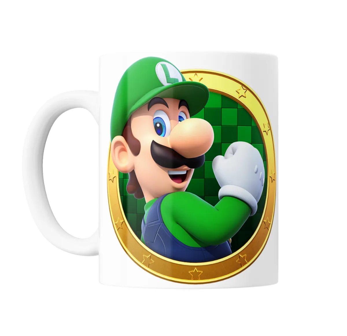 Taza de Cerámica Mario Bros Luigi Saludo - vista 2