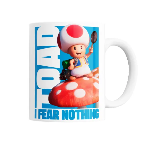Taza de Cerámica Super Mario Bros Toad Fear Nothing