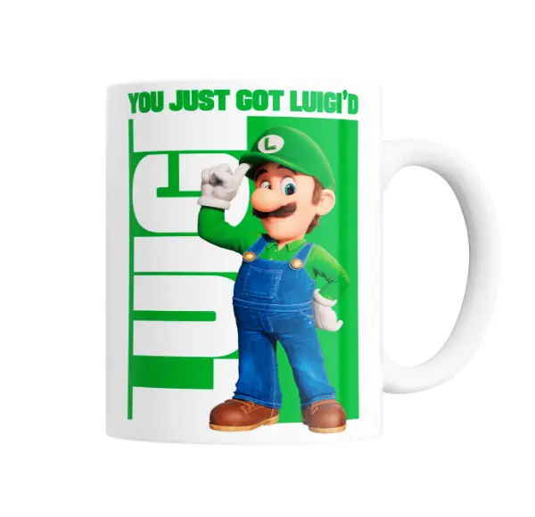Taza de Cerámica Super Mario Bros Luigi You Just Got Luigi'd