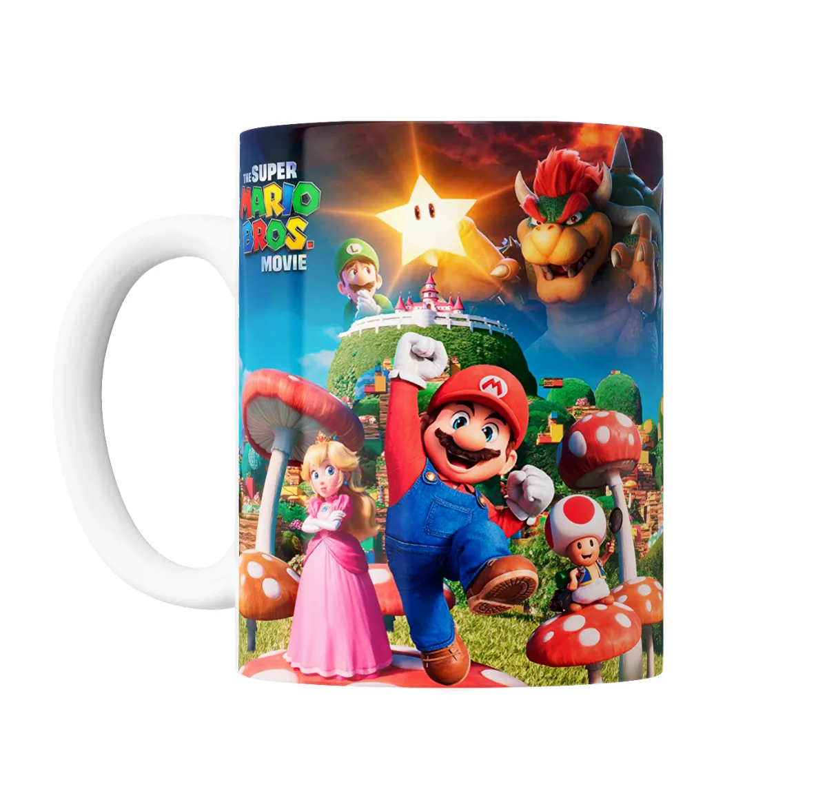 Taza de Cerámica Mario Bros Película Mario Peach Bowser Toad - vista 2
