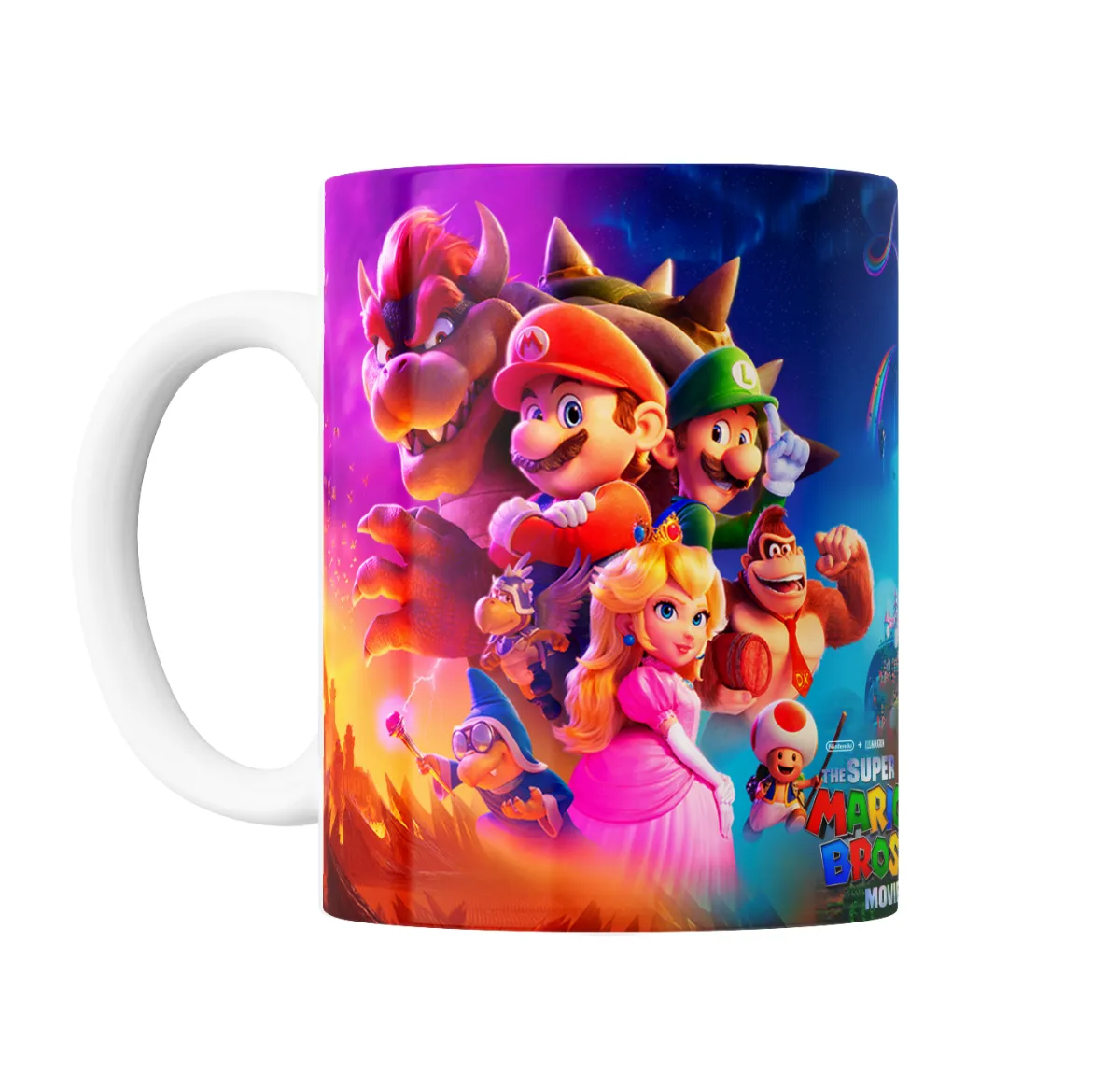 Taza de Cerámica Mario Bros Película Mario Luigi Peach y Bowser - vista 2