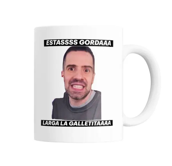 Taza de Cerámica Martin Cirio Estasss Gordaaa Larga la Galletitaaaa
