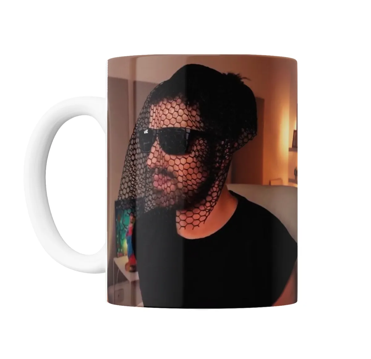 Taza de Cerámica Martin Cirio con Velo y Lentes - vista 2