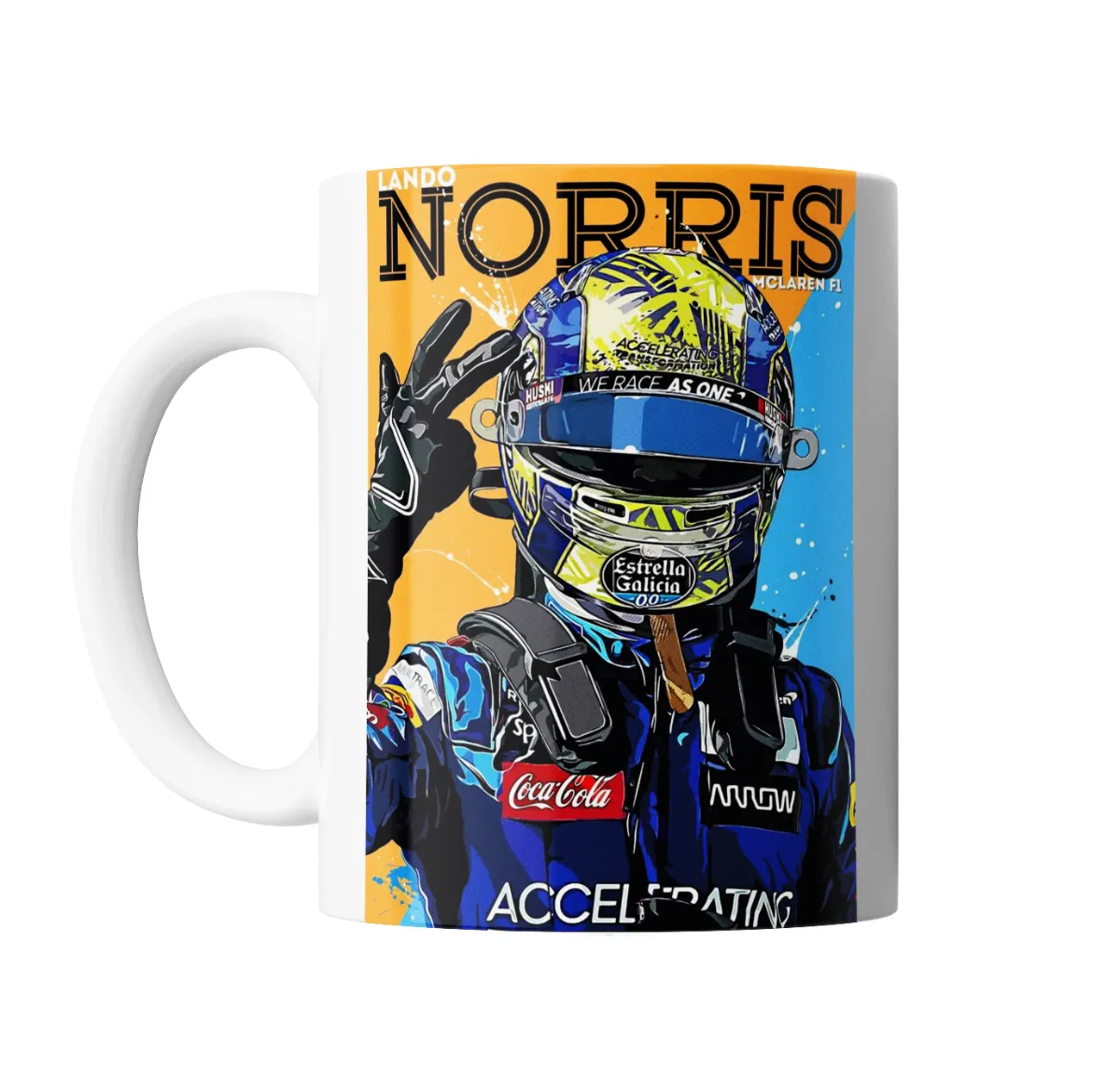 Taza de Cerámica McLaren Lando Norris Accelerating - vista 2
