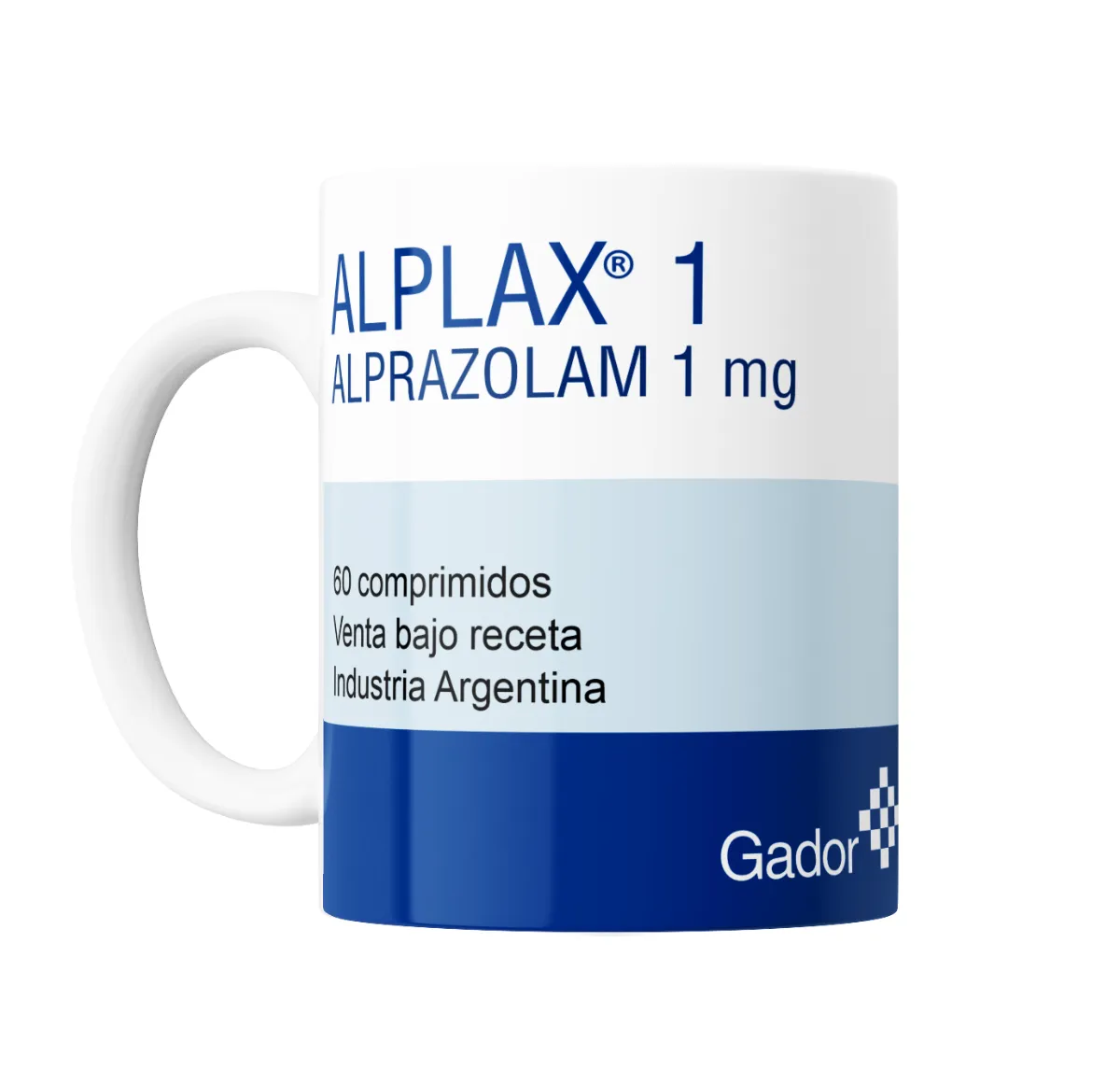 Taza de Cerámica Alplax Alprazolam 1 mg Caja de Medicamento - vista 2