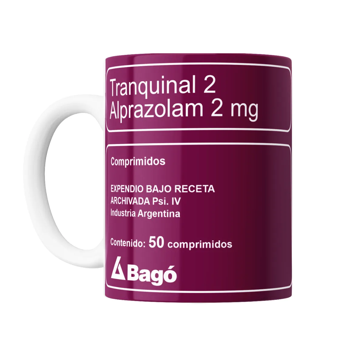 Taza de Cerámica Tranquinal Alprazolam 2 mg Bagó - vista 2
