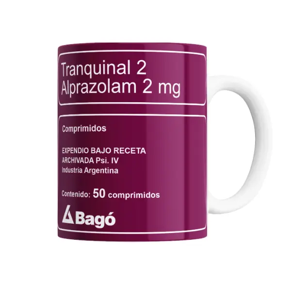 Taza de Cerámica Tranquinal Alprazolam 2 mg Bagó