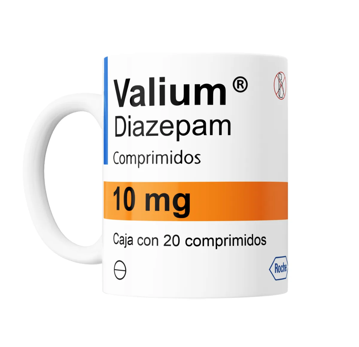 Taza de Cerámica Valium Diazepam 10 mg Caja Comprimidos - vista 2