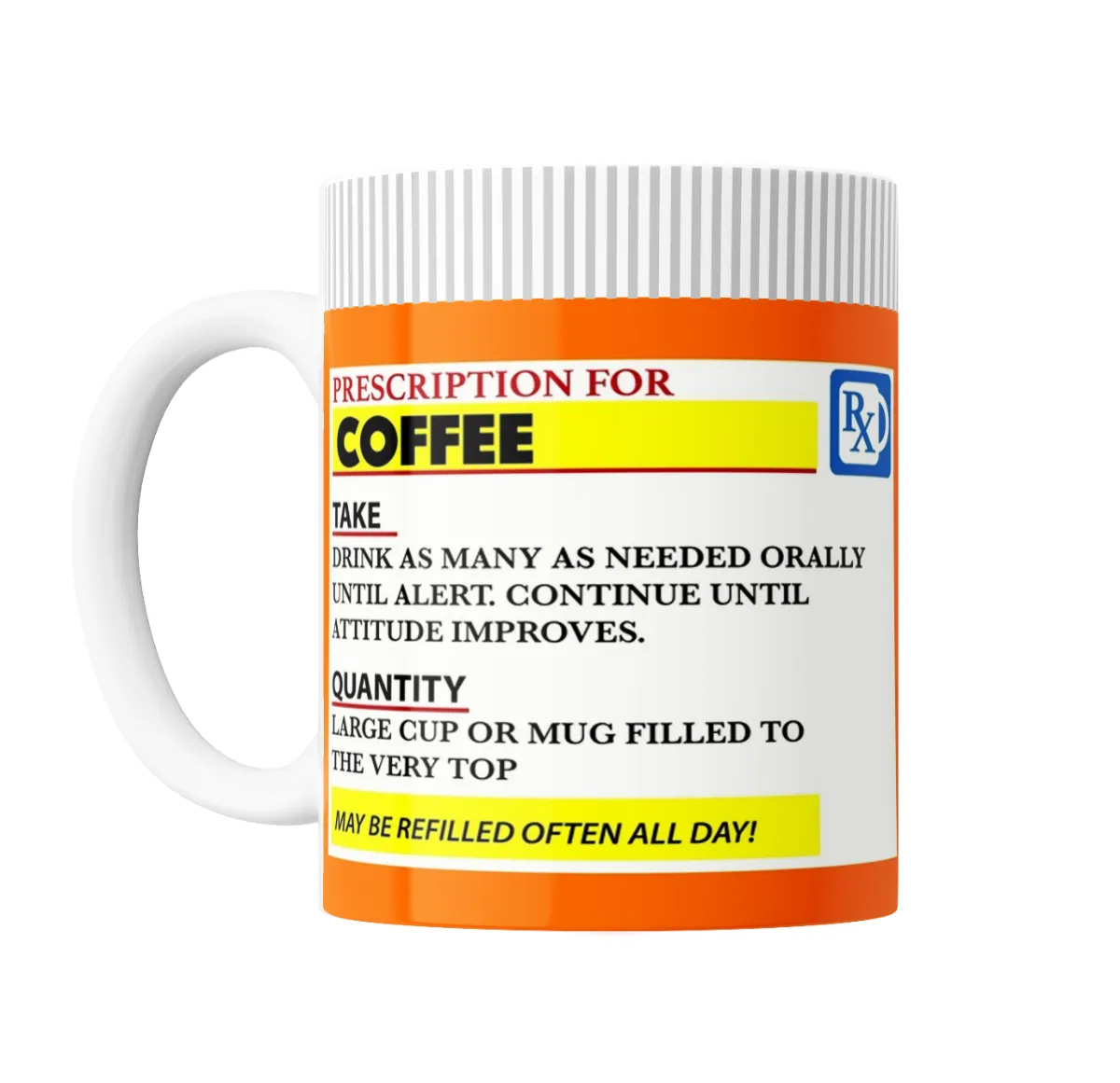 Taza de Cerámica Receta de Café Prescription for Coffee - vista 2