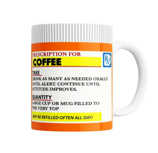 Taza de Cerámica Receta de Café Prescription for Coffee