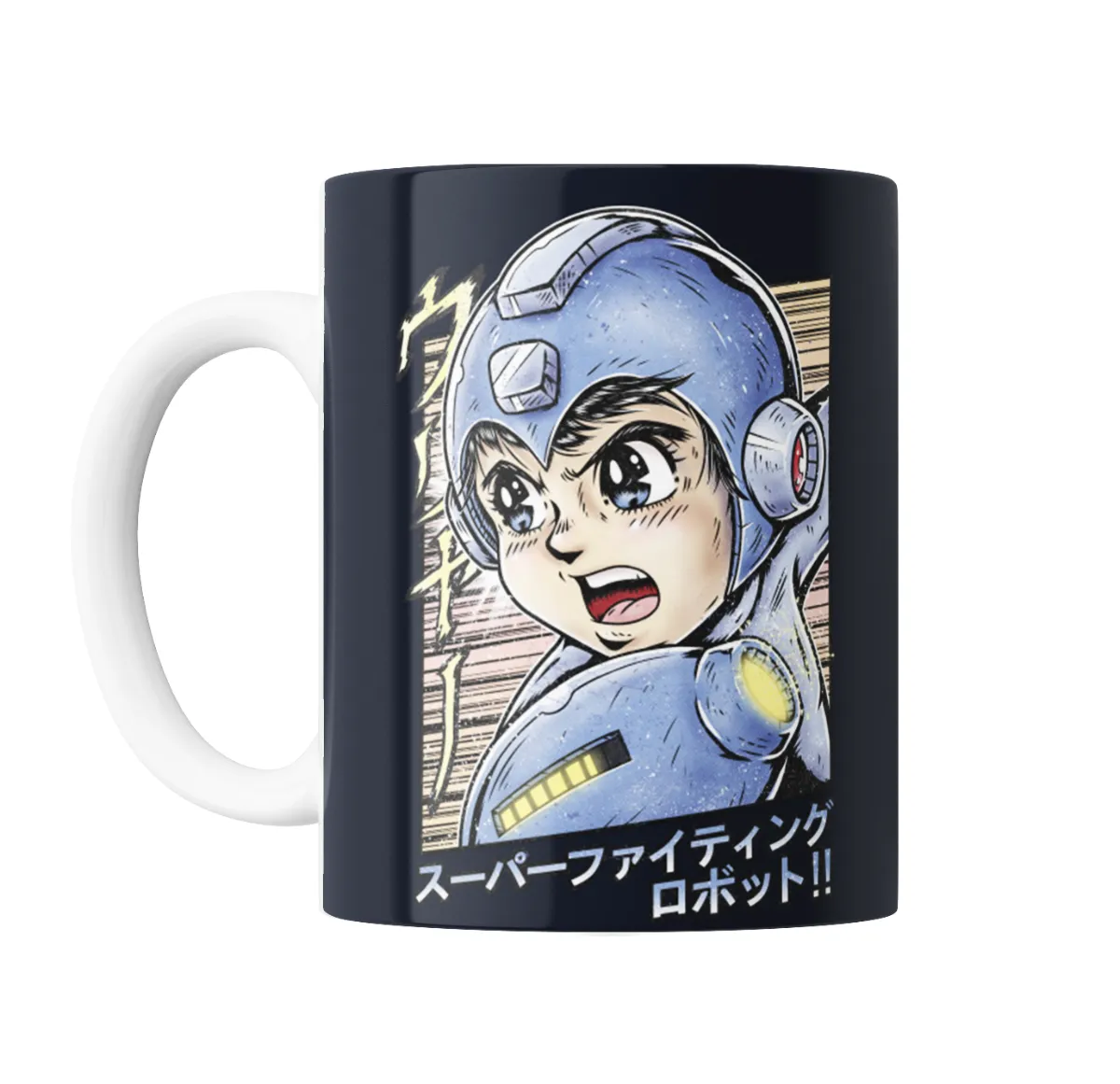 Taza de Cerámica Megaman Robot Anime Manga Estilo Japonés - vista 2